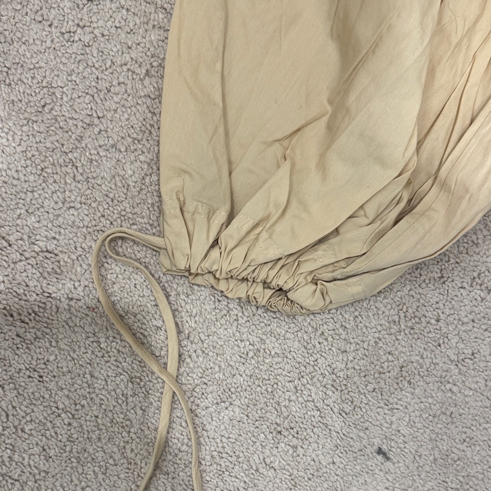 NWOT Free people Beige Drawstring Cargo Jogger Pants - Picture 3 of 4
